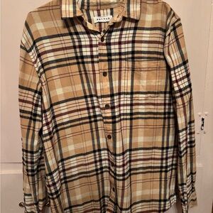 PacSun Tan and Black Plaid Men’s  Shirt
